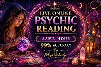 give you a live online psychic reading within same hour