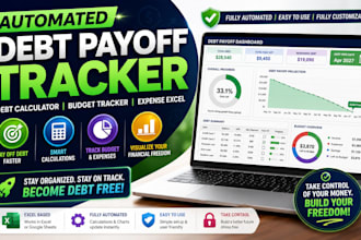 do automated debt payoff tracker, debt calculator, budget tracker, expense excel