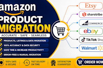 amazon product migration etsy sharetribe big carte ebay  tiktok shop walmart