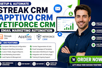setup streak crm apptivo crm yetiforce crm email marketing automation