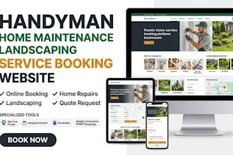 build handyman website maintenance and home service booking landscaping website