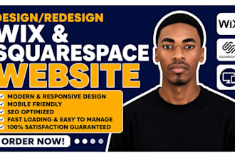 design or redesign your wix and squarespace website