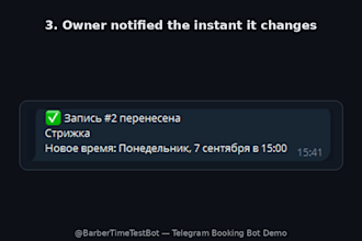 telegram booking bot for your salon or clinic