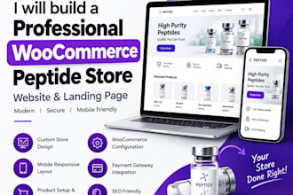 build a professional woocommerce peptide store