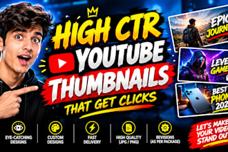 create a professional  youtube thumbnail
