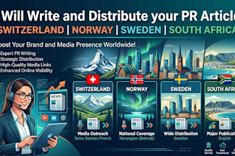 write and distribute your PR article in switzerland norway sweden south africa