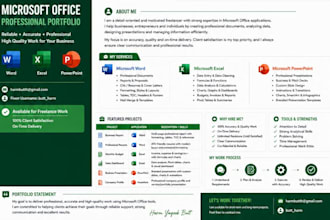 do professional microsoft word excel and powerpoint tasks