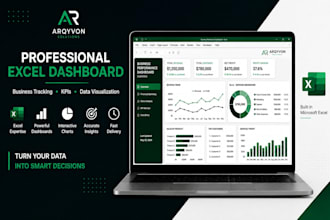 create an excel business KPI dashboard and project tracker