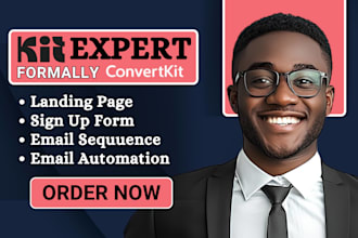 setup convertkit newsletter design kit landing page kit email sequence expert
