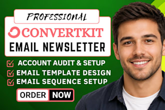 setup convertkit newsletter design kit email sequence kit landing page expert