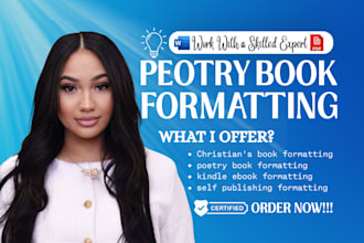 peotry book formatting paperback formatting christain book formatting peotry