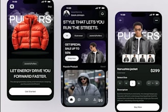 build a modern ecommerce app, shopping and online store app using flutter