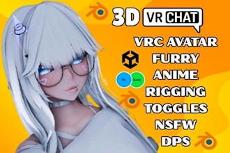 vrchat avatar commission furry avatar anime vrc avatar nsfw avatar vr character