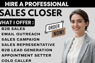 sales closer b2b sales lead generation appointment setter sales representative