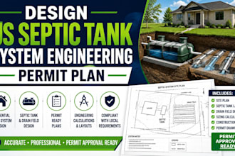 design US septic tank system engineering permit plan