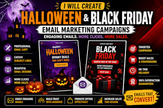 create halloween and black friday email marketing campaigns