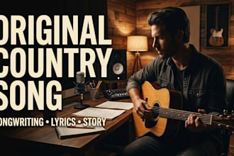write an original country song from your story or lyrics