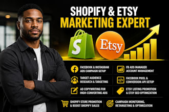 shopify and etsy marketing, instagram ads and fb ads manager, ad copywriting