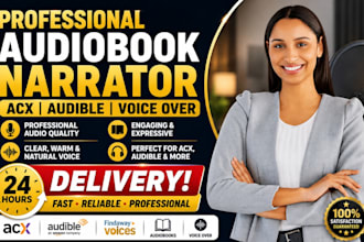 be your professional audiobook narrator acx audible voice over