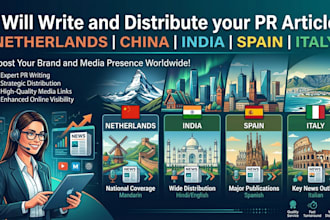 write and distribute your PR article in netherlands china india spain italy
