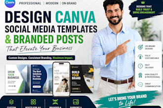 design canva social media templates and branded posts for your business