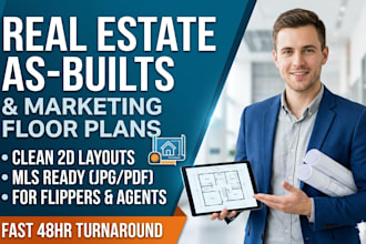 draw as built floor plans for real estate and flips