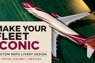 make custom livery design, msfs livery for airplane livery and flight simulator