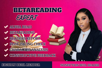 be your beta reader for romance, fantasy, fiction, nonfiction books beta reader