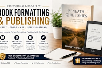 do book publishing on amazon, kindle publishing, manuscript formatting, layout