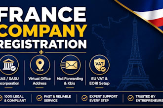 register your france company SAS formation vat registration eu business setup