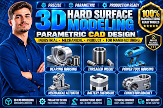 3d hard surface modeling parametric cad design industrial product manufacturing