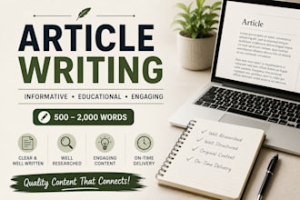 write engaging and informative articles for you