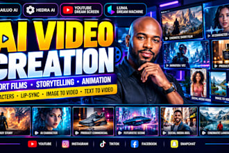 make ai videos, short films and stories using hailuo hedra dream screen and luma