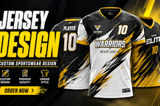 design custom sports jersey, sublimation jersey and tech pack