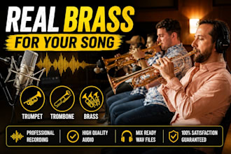 record professional trumpet trombone and brass section for your song