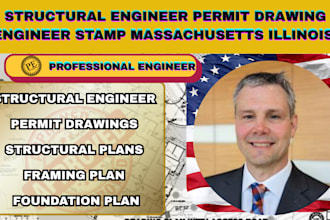 structural engineer permit drawing engineer stamp massachusetts illinois