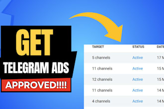 fix rejected telegram ads, run approved telegram ads, telegram ads