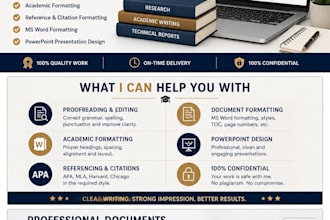 do academic proofreading, formatting and PPT design