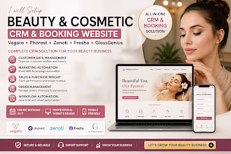 setup beauty salecrm vagaro phorest zenoti website design fresha glossgenius crm