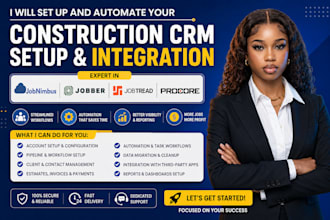 set up jobnimbus jobtread procore construction CRM for contractors