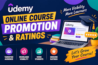 udemy online course promotion, ratings