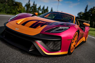 optimize 3d sport car for assetto corsa mod, fbx to kn5 file conversion,