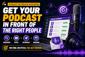 do targeted podcast guest booking, outreach and podcast PR