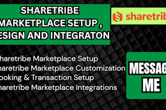 design, redesign and setup your sharetribe marketplace website