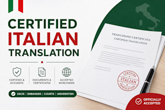 provide certified italian translation for documents and certificates