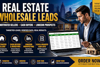 real estate wholesale lead generation motivated seller cash buyer linkedin lead