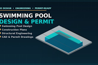 design residential swimming pool spa construction permit plans