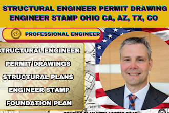 structural engineer permit drawing engineer stamp ohio ca, az, tx, co