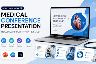 design medical conference presentation, healthcare powerpoint slides