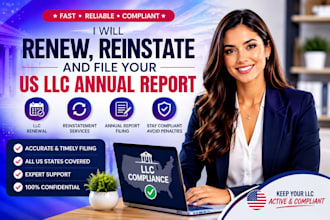 renew, reinstate and file your US llc annual report